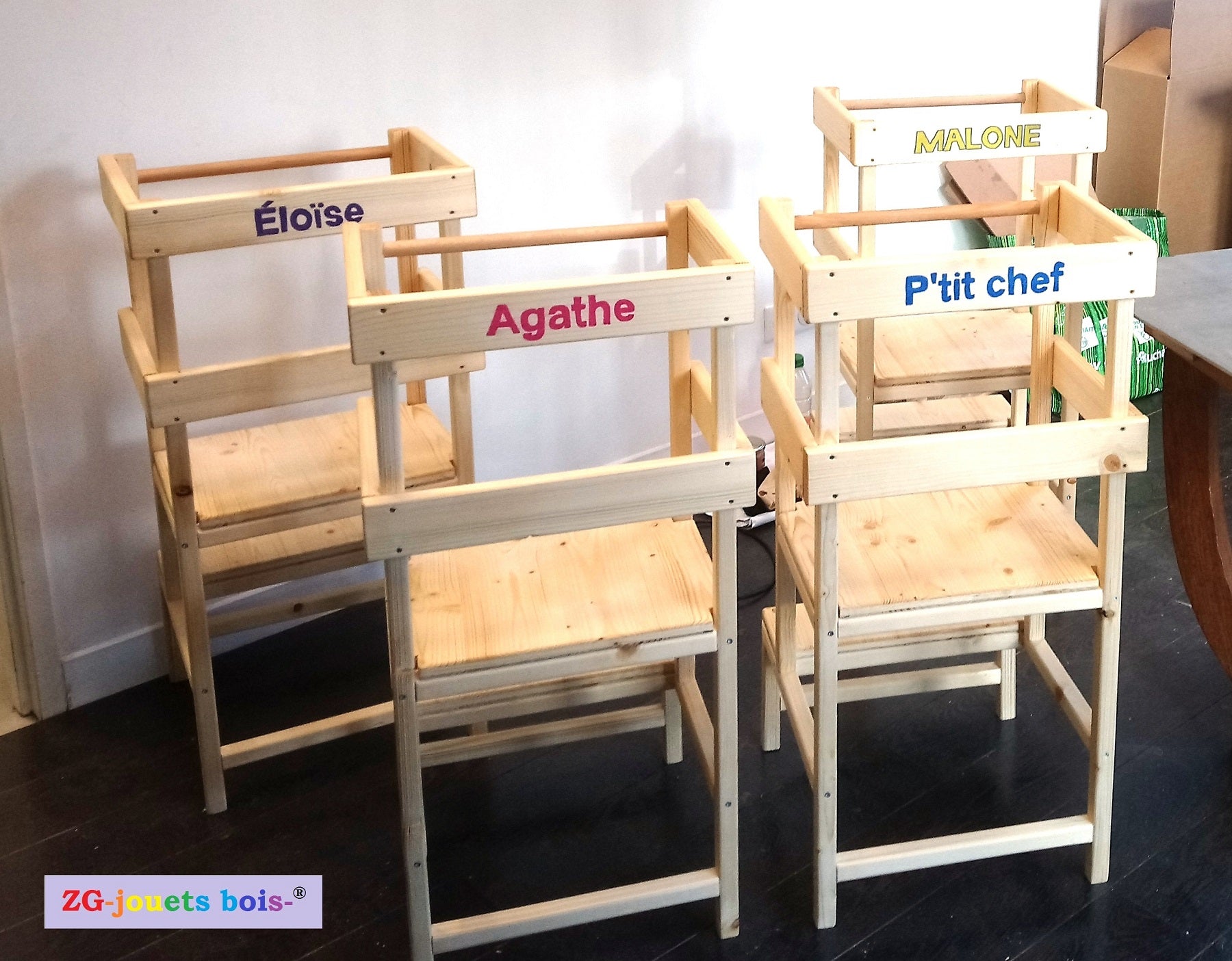 Tour d'apprentissage en bois chaise d'enfant tour observation